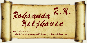 Roksanda Miljković vizit kartica